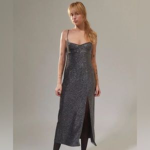 Urban Outfitters Sparkle Slit Dress
